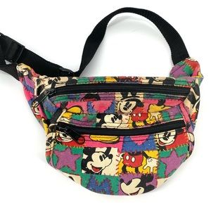 Vintage Disney mickey all over patchwork  print fanny pack